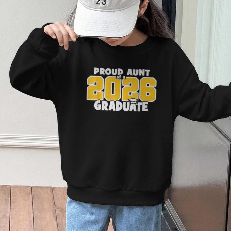 Proud Aunt Of 2026 Graduate Matching Back To School GY Graphic Kid Sweatshirt