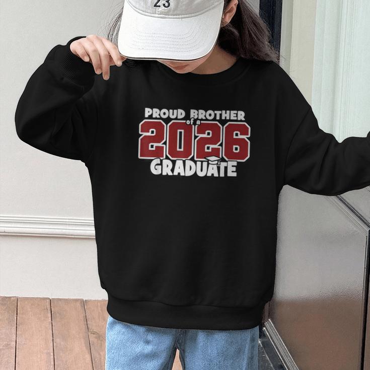 Proud Brother Of 2026 Graduate Matching Back To School M Graphic Kid Sweatshirt Proud Brother Of 2026 Graduate Matching Back To School M Graphic Kid Sweatshirt