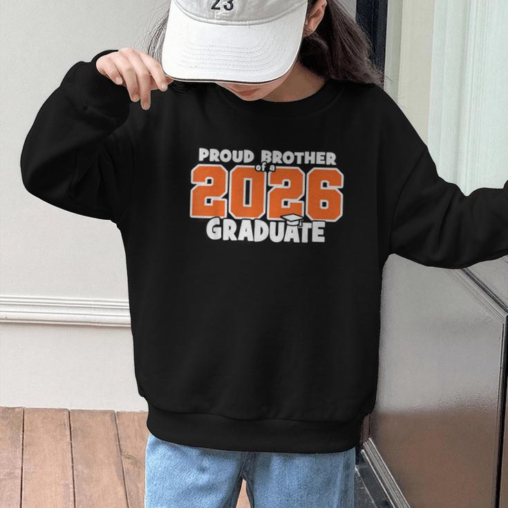 Proud Brother Of 2026 Graduate Matching Back To School O Graphic Kid Sweatshirt Proud Brother Of 2026 Graduate Matching Back To School O Graphic Kid Sweatshirt
