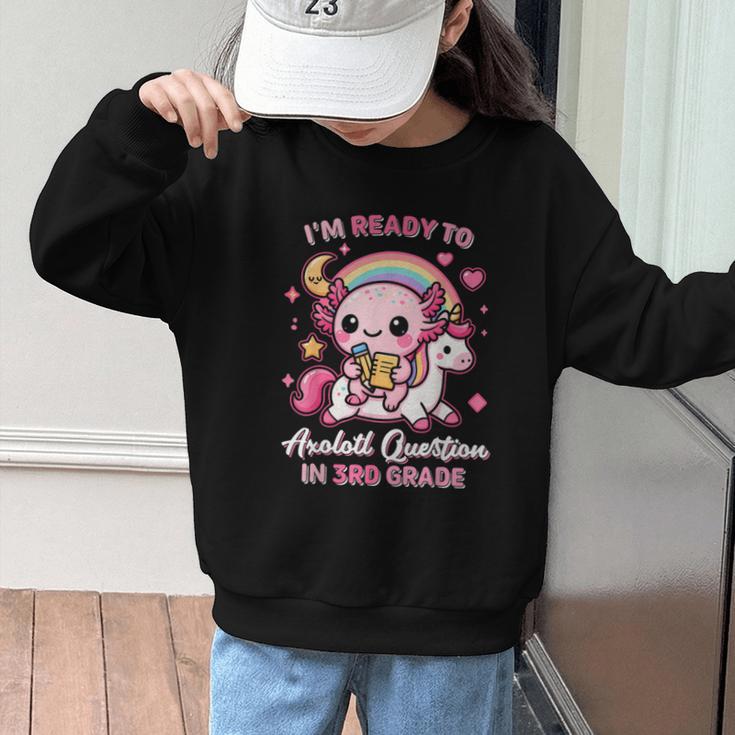 Ready To 3rd Grade Axolotl Questions Back To School Girls Graphic Kid Sweatshirt Ready To 3rd Grade Axolotl Questions Back To School Girls Graphic Kid Sweatshirt
