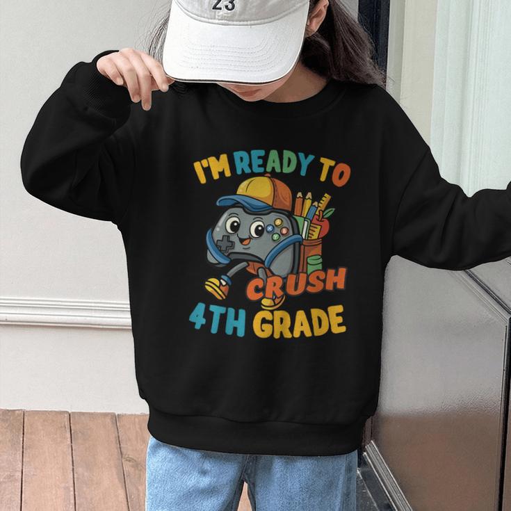 Ready For 4th Grade First Day Back To School Students Graphic Kid Sweatshirt