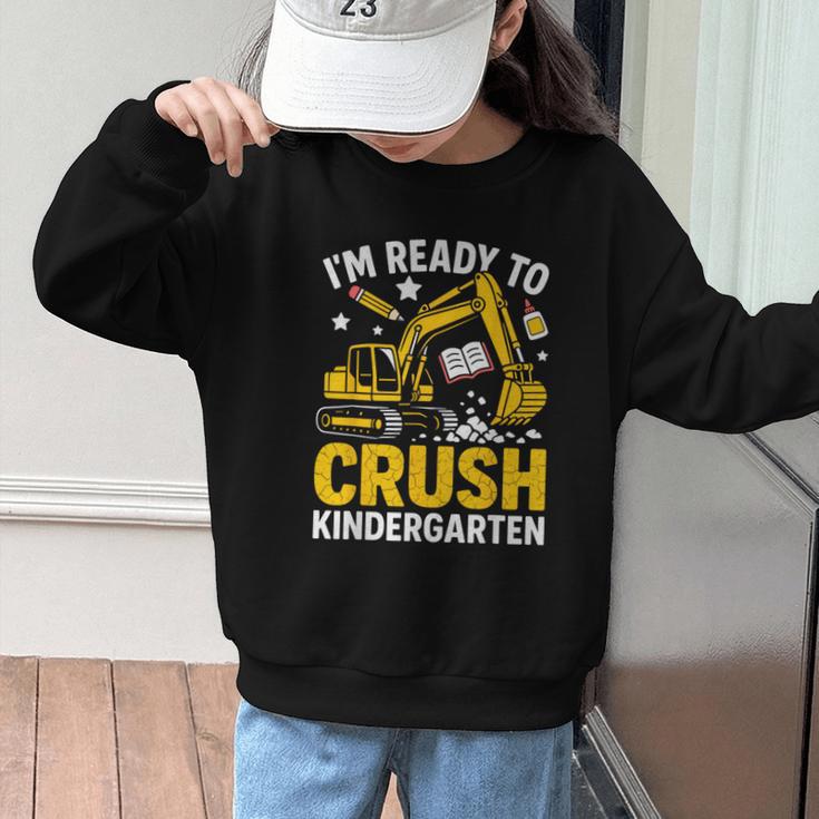 Im Ready To Crush Kindergarten Boys Back To School Graphic Kid Sweatshirt Im Ready To Crush Kindergarten Boys Back To School Graphic Kid Sweatshirt