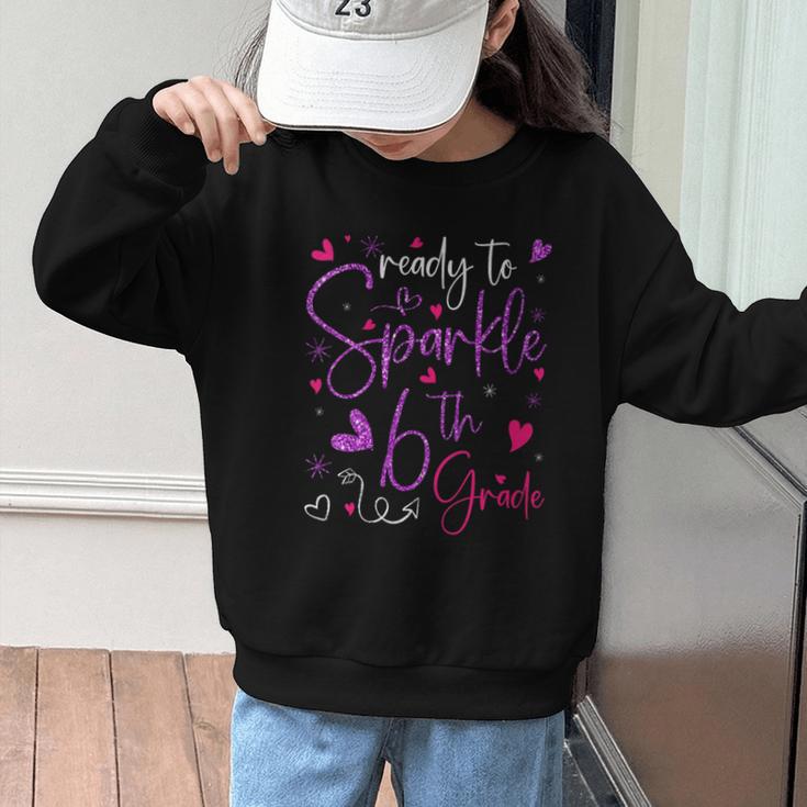 Ready To Sparkle 6th Grade Back To School For Girls Graphic Kid Sweatshirt