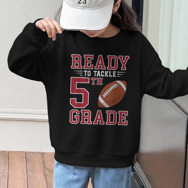 Ready To Tackle 5th Grade Back To School First Day Of School Graphic Kid Sweatshirt