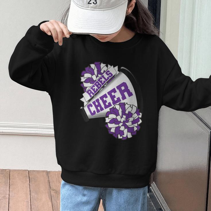 Rebels Cheer Back To School Cheerleading Spirit P Graphic Kid Sweatshirt Rebels Cheer Back To School Cheerleading Spirit P Graphic Kid Sweatshirt