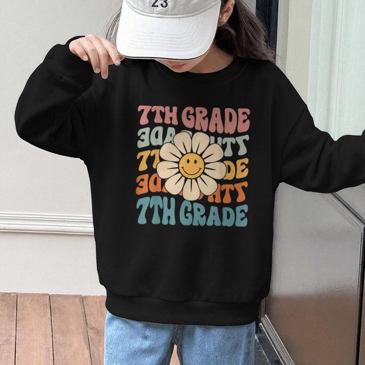 Retro 7th Grade Daisy Colorful Back To School Seventh Grade Graphic Kid Sweatshirt Retro 7th Grade Daisy Colorful Back To School Seventh Grade Graphic Kid Sweatshirt