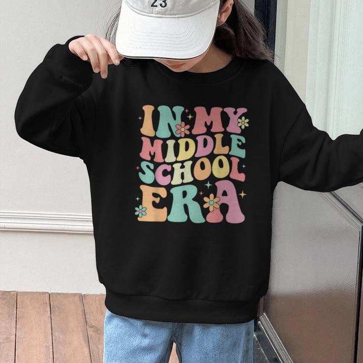 Retro Groovy In My Middle School Era Back To School Graphic Kid Sweatshirt