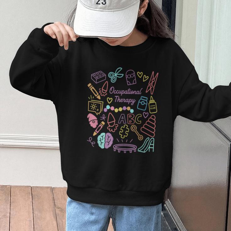 Retro Occupational Therapy Doodle Back To School Costume Graphic Kid Sweatshirt Retro Occupational Therapy Doodle Back To School Costume Graphic Kid Sweatshirt