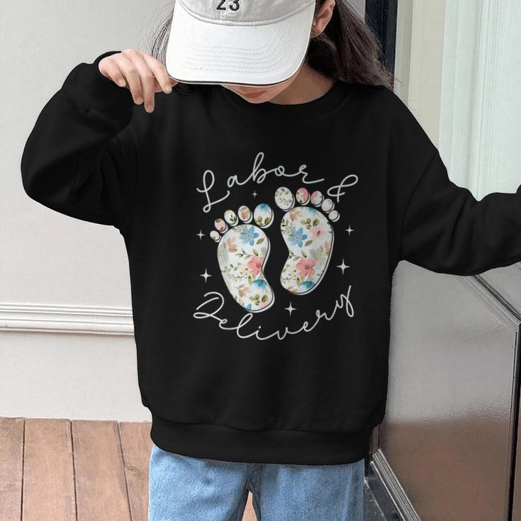 Retro Wildflowers Labor And Delivery Nurse Back To School Graphic Kid Sweatshirt Retro Wildflowers Labor And Delivery Nurse Back To School Graphic Kid Sweatshirt