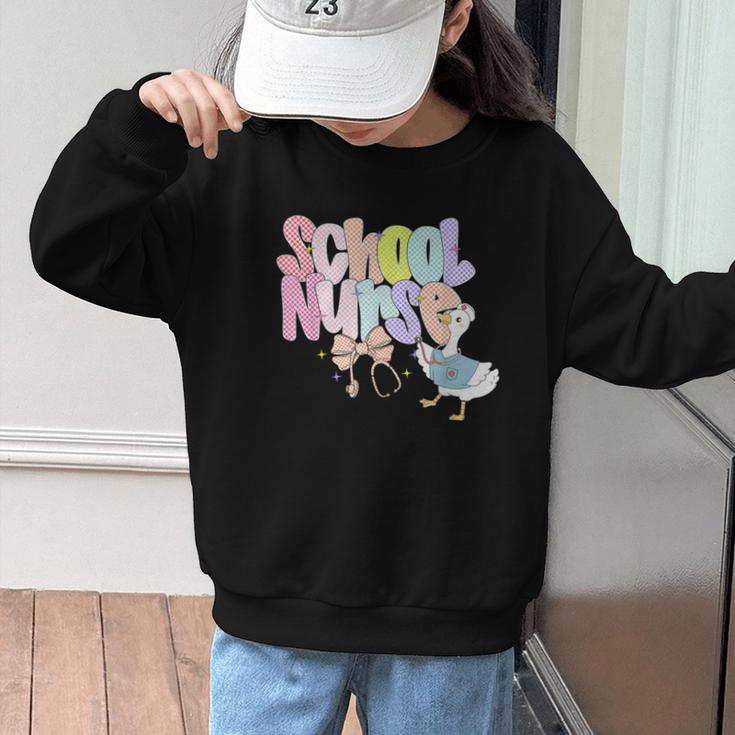 School Nurse Back To School Silly School Nurse Goose Graphic Kid Sweatshirt School Nurse Back To School Silly School Nurse Goose Graphic Kid Sweatshirt