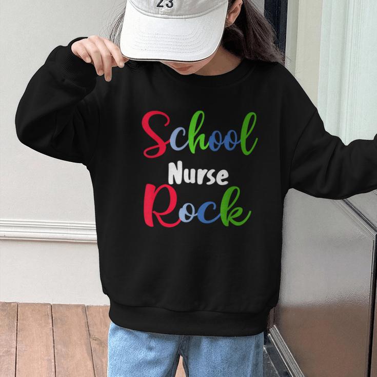 School Nurse Rock Back To School -Funny Nurses School Graphic Kid Sweatshirt