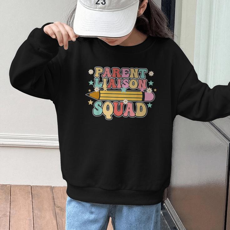 School Parent Liaison Squad Retro Back To School Graphic Kid Sweatshirt