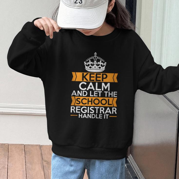 School Registry Student Enrollment Back To School Registrar Graphic Kid Sweatshirt