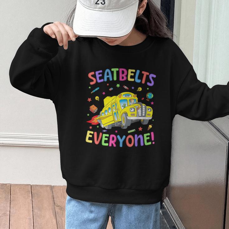 Seatbelt School Bus Driver Everyone Back To School Graphic Kid Sweatshirt Seatbelt School Bus Driver Everyone Back To School Graphic Kid Sweatshirt