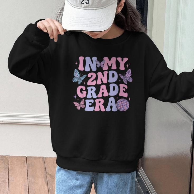 In My Second 2nd Grade Era Groovy Back To School Students Graphic Kid Sweatshirt