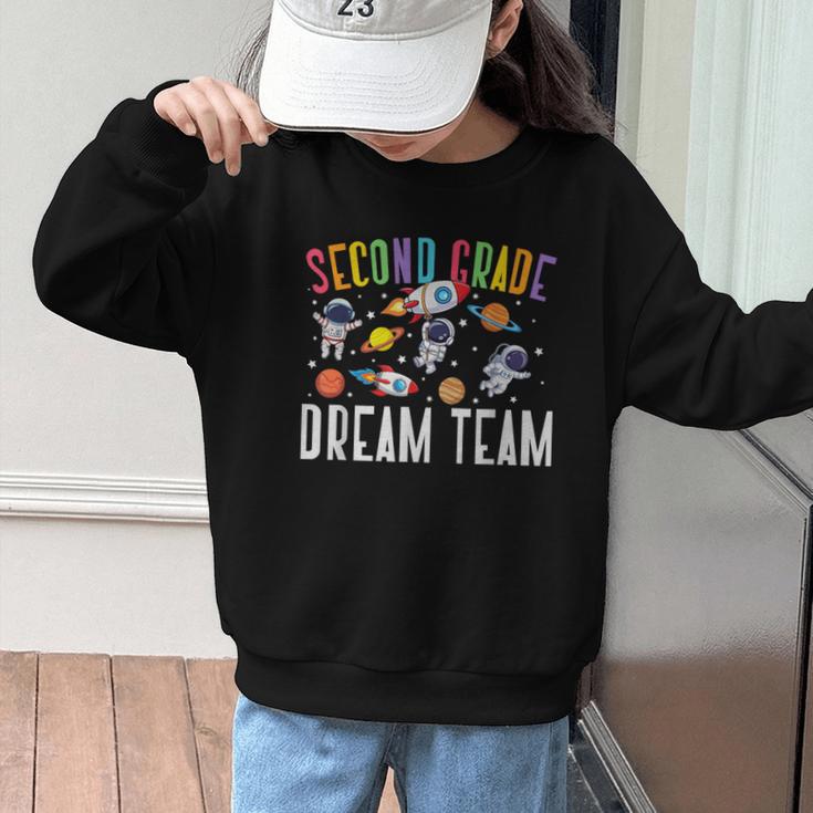 Second Grade Dream Team Astronaut 2nd Grade Back To School Graphic Kid Sweatshirt