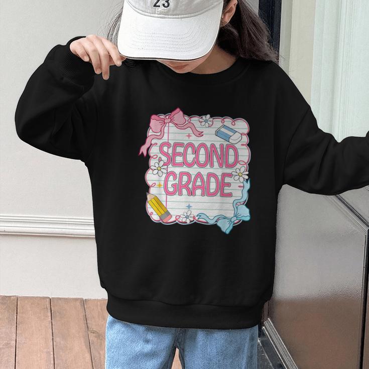 Second Grade Girls Kids Back To School Girls Coquette Bows Graphic Kid Sweatshirt Second Grade Girls Kids Back To School Girls Coquette Bows Graphic Kid Sweatshirt