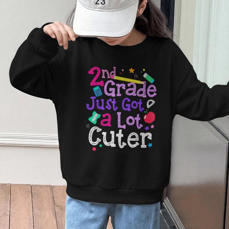 Second Grade Just Got Cuter Cute 2nd Grade Back To School Graphic Kid Sweatshirt Second Grade Just Got Cuter Cute 2nd Grade Back To School Graphic Kid Sweatshirt