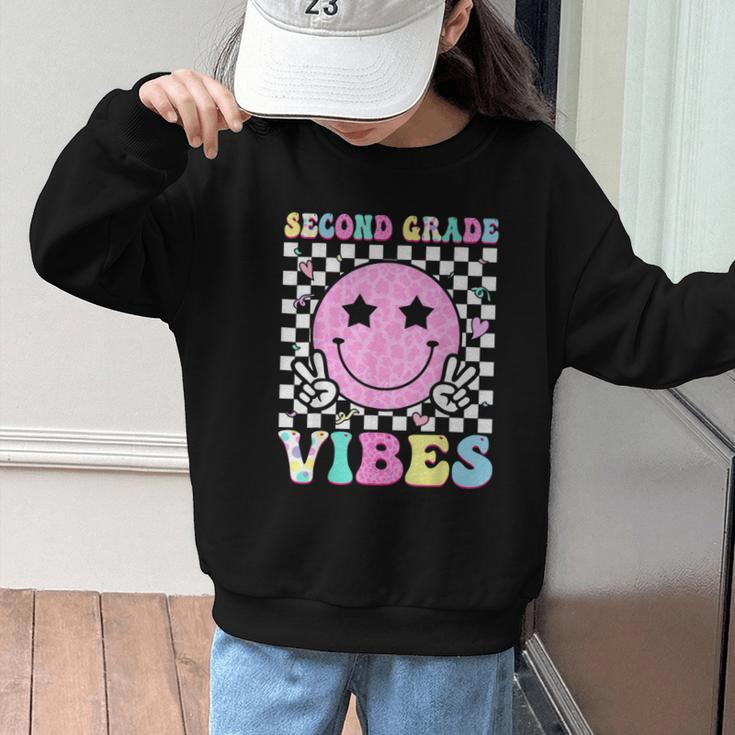 Second Grade Vibes Groovy Back To School 2nd Grade Girls Kid Graphic Kid Sweatshirt Second Grade Vibes Groovy Back To School 2nd Grade Girls Kid Graphic Kid Sweatshirt