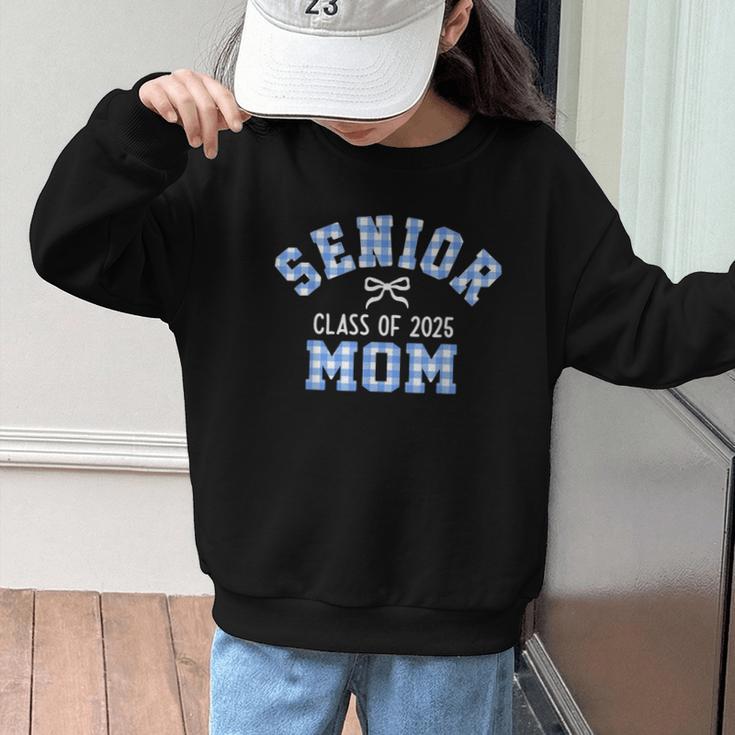Senior 2025 Class Of 2025 Senior Mom Bow Back To School Graphic Kid Sweatshirt