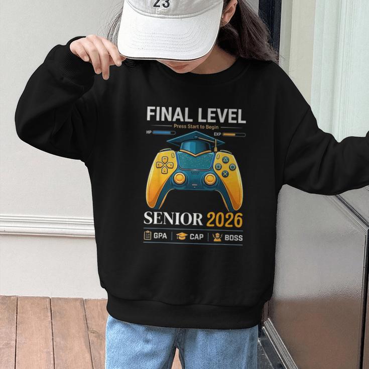 Senior Class Of 2026 Back To School Gamer Boys Senior 2026 Graphic Kid Sweatshirt Senior Class Of 2026 Back To School Gamer Boys Senior 2026 Graphic Kid Sweatshirt