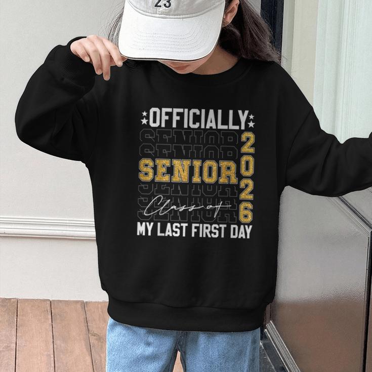Senior Class Of 2026 Back To School Last First Day Of School Graphic Kid Sweatshirt Senior Class Of 2026 Back To School Last First Day Of School Graphic Kid Sweatshirt