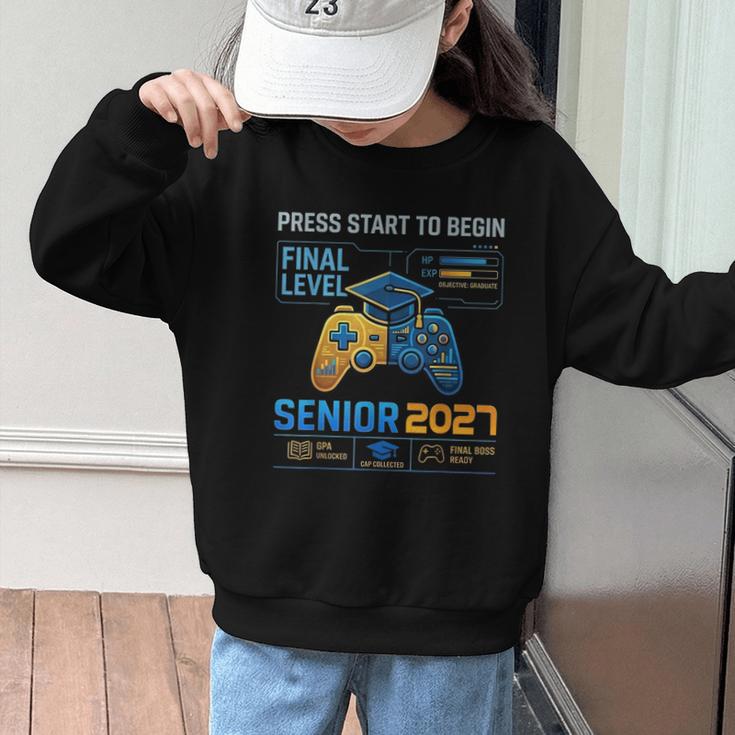 Senior Class Of 2027 Back To School Gamer Boys Senior 2027 Graphic Kid Sweatshirt Senior Class Of 2027 Back To School Gamer Boys Senior 2027 Graphic Kid Sweatshirt
