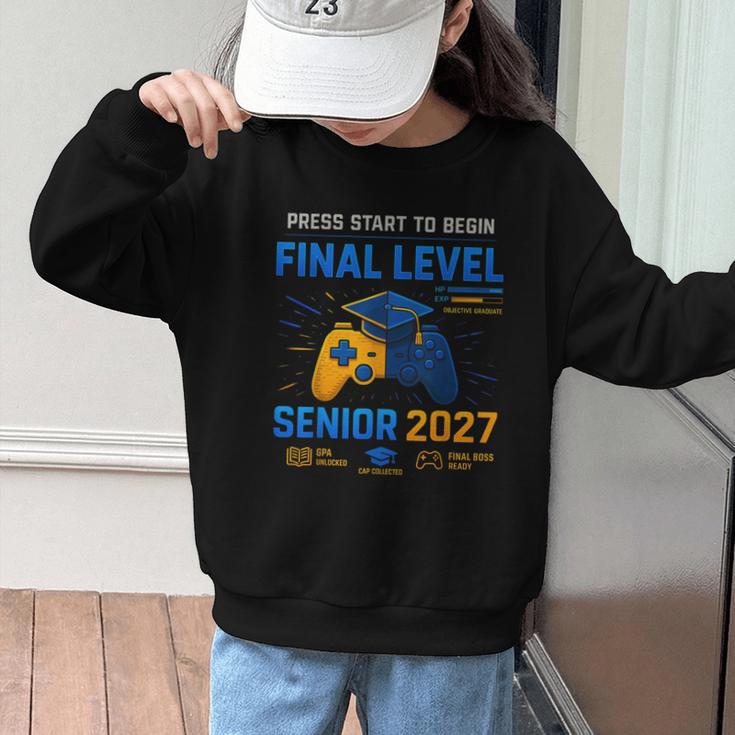 Senior Class Of 2027 Back To School Gamer Senior 2027 Graphic Kid Sweatshirt Senior Class Of 2027 Back To School Gamer Senior 2027 Graphic Kid Sweatshirt