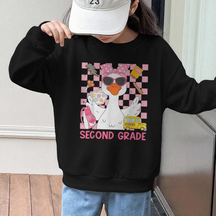Silly Goose Second Grade Back To School Coquette Girly Graphic Kid Sweatshirt Silly Goose Second Grade Back To School Coquette Girly Graphic Kid Sweatshirt