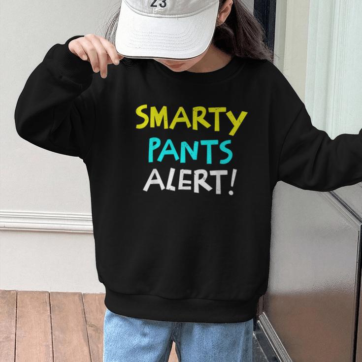 Smarty Pants Alert Nerd & Kids Back To School Graphic Kid Sweatshirt Smarty Pants Alert Nerd & Kids Back To School Graphic Kid Sweatshirt