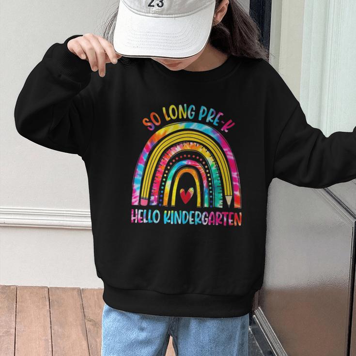 So Long Pre-K Hello Kindergarten Rainbow Back To School Graphic Kid Sweatshirt So Long Pre-K Hello Kindergarten Rainbow Back To School Graphic Kid Sweatshirt