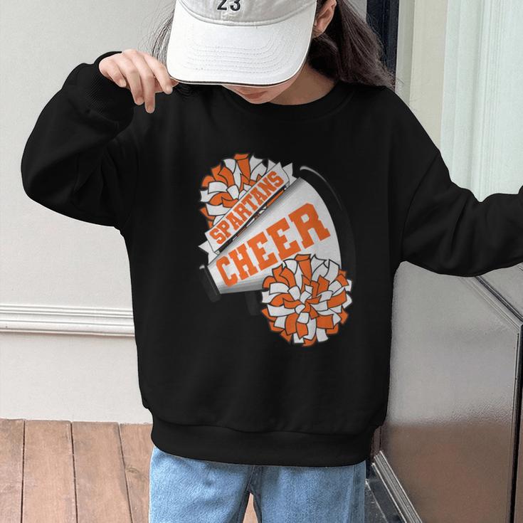 Spartans Cheer Back To School Cheerleading Spirit O Graphic Kid Sweatshirt Spartans Cheer Back To School Cheerleading Spirit O Graphic Kid Sweatshirt