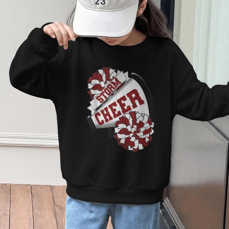 Storm Cheer Back To School Cheerleading Spirit M Graphic Kid Sweatshirt Storm Cheer Back To School Cheerleading Spirit M Graphic Kid Sweatshirt