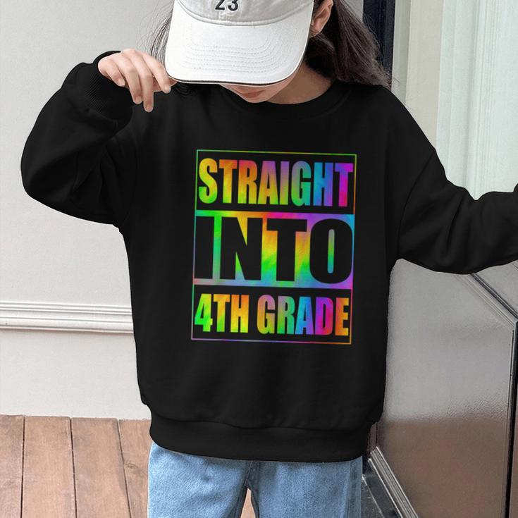 Straight Into 4th Grade Fourth Grade Back To School Graphic Kid Sweatshirt Straight Into 4th Grade Fourth Grade Back To School Graphic Kid Sweatshirt