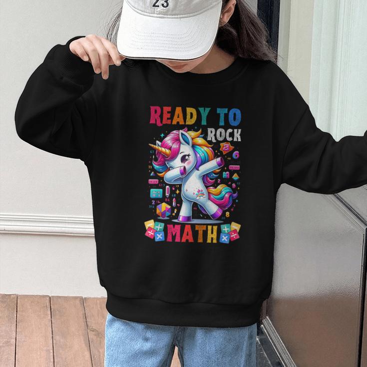 Student Back To School Math Squad Kids Girls Smarter Unicorn Graphic Kid Sweatshirt
