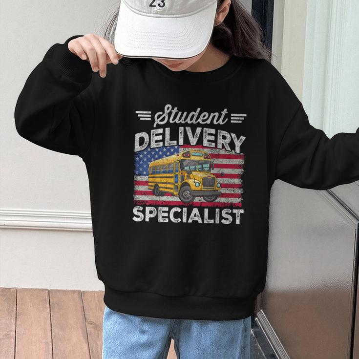 Students Delivery Specialist Back To School Bus Driver Graphic Kid Sweatshirt