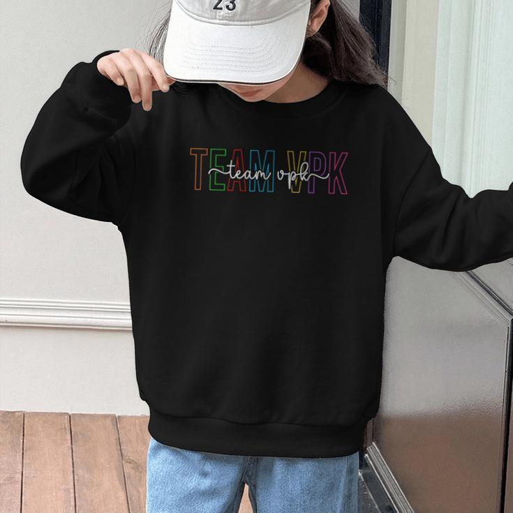 Team VPK Squad First Day Of VPK Back To School VPK Graphic Kid Sweatshirt