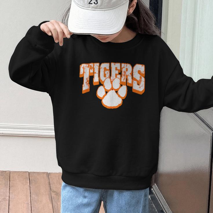 Tigers School Spirit Back To School O Graphic Kid Sweatshirt Tigers School Spirit Back To School O Graphic Kid Sweatshirt
