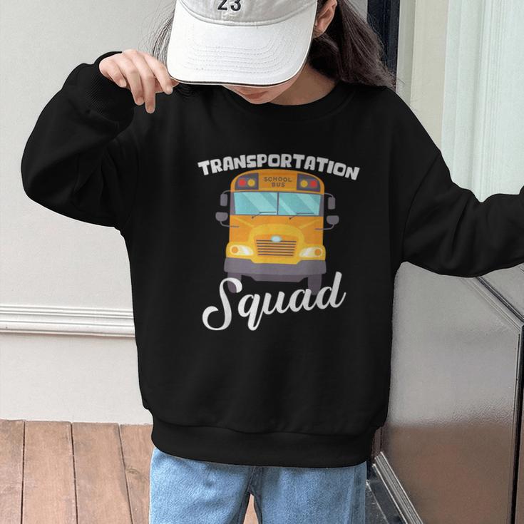 Transportation Squad Back To School Bus Driver Monitor Aide Graphic Kid Sweatshirt Transportation Squad Back To School Bus Driver Monitor Aide Graphic Kid Sweatshirt