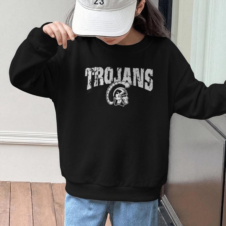 Trojan Back To School Spirit Graphic Kid Sweatshirt Trojan Back To School Spirit Graphic Kid Sweatshirt
