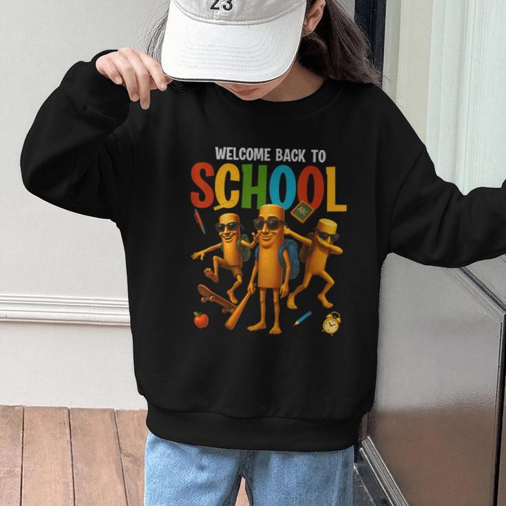 Tung Tung Tung Sahur Back To School Italian Brainrot Meme Graphic Kid Sweatshirt