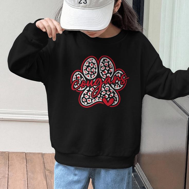 Vintage Cougars School Sports Team Spirit Back To School Graphic Kid Sweatshirt Vintage Cougars School Sports Team Spirit Back To School Graphic Kid Sweatshirt
