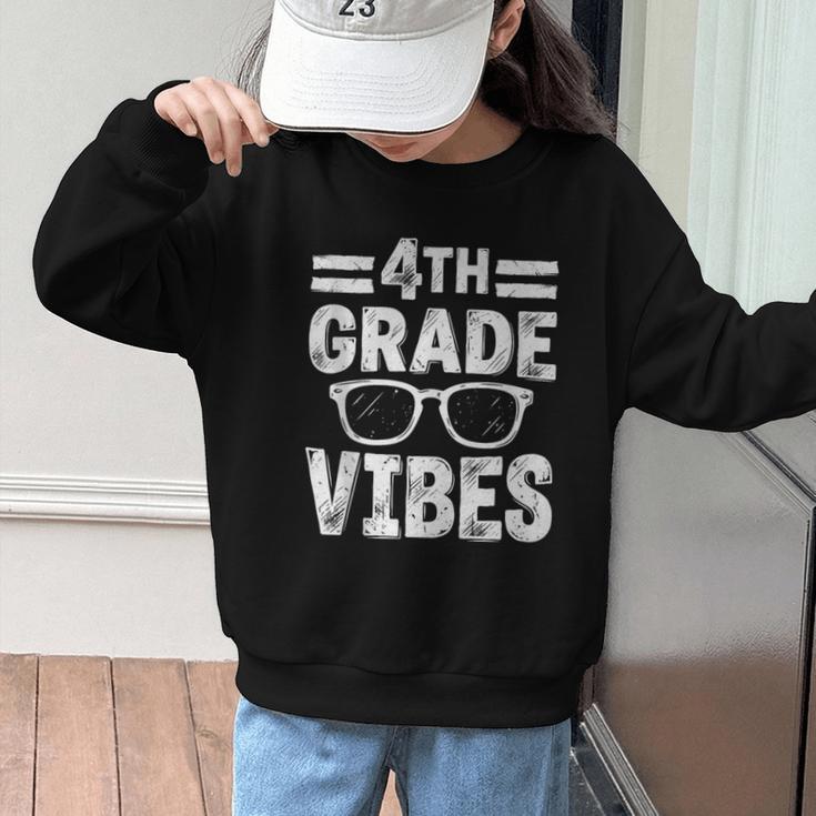 Vintage Fourth 4TH Grade Vibes Back To School First Day Kids Graphic Kid Sweatshirt Vintage Fourth 4TH Grade Vibes Back To School First Day Kids Graphic Kid Sweatshirt