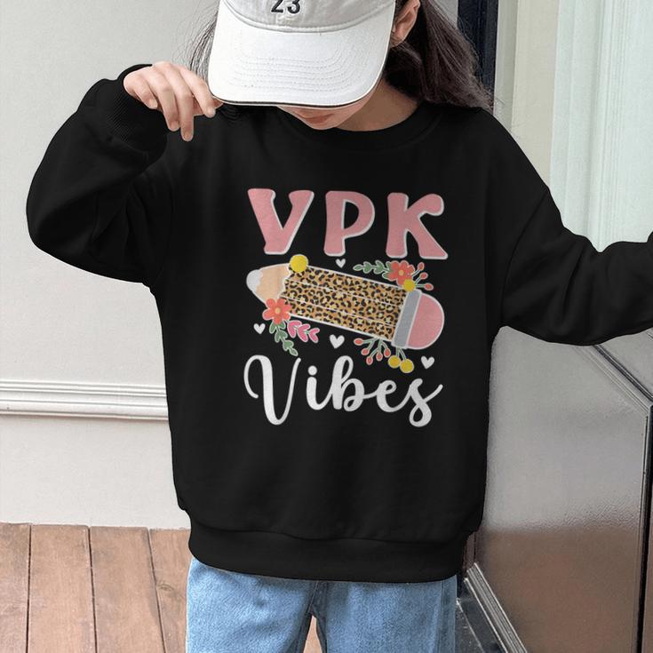VPK Vibes First Day Of VPK Back To School Graphic Kid Sweatshirt