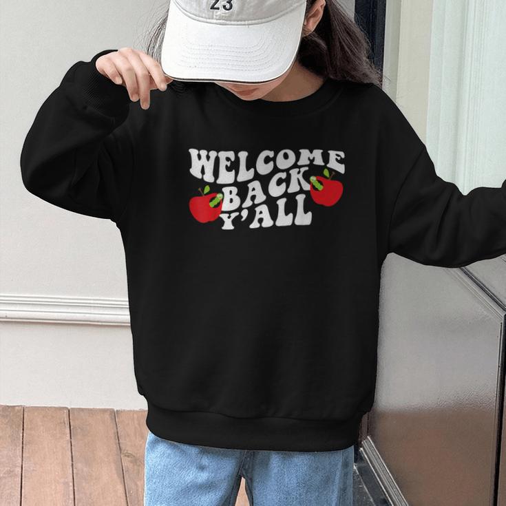 Welcome Back To School Happy First Day Of School 2025 2026 Graphic Kid Sweatshirt