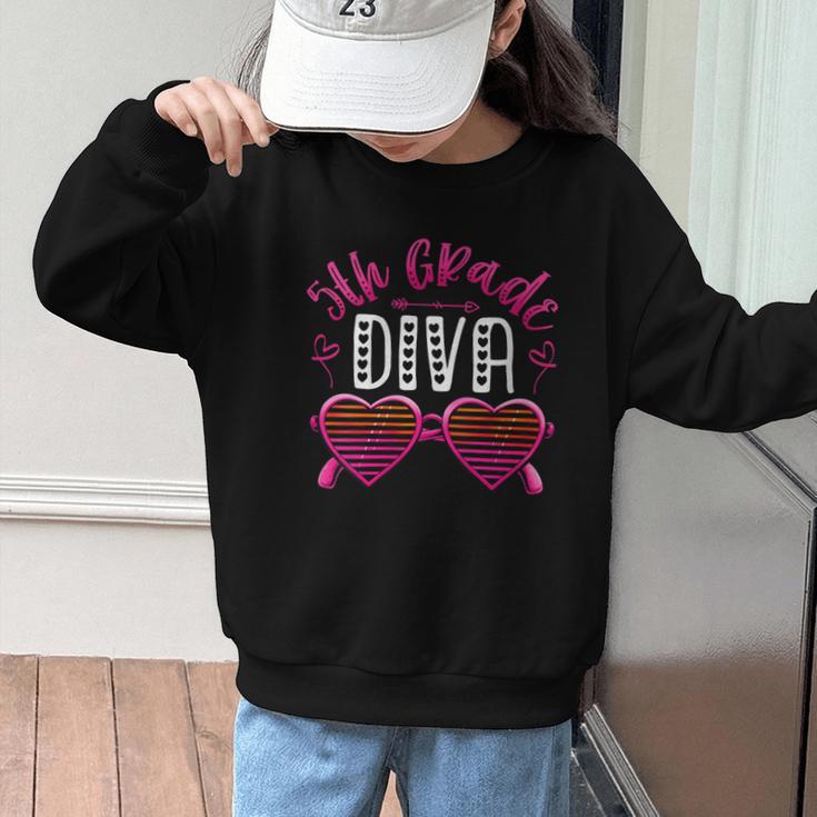 Women's 5th Grade Diva Back To School Fifth Grade For Girls Graphic Kid Sweatshirt Women's 5th Grade Diva Back To School Fifth Grade For Girls Graphic Kid Sweatshirt