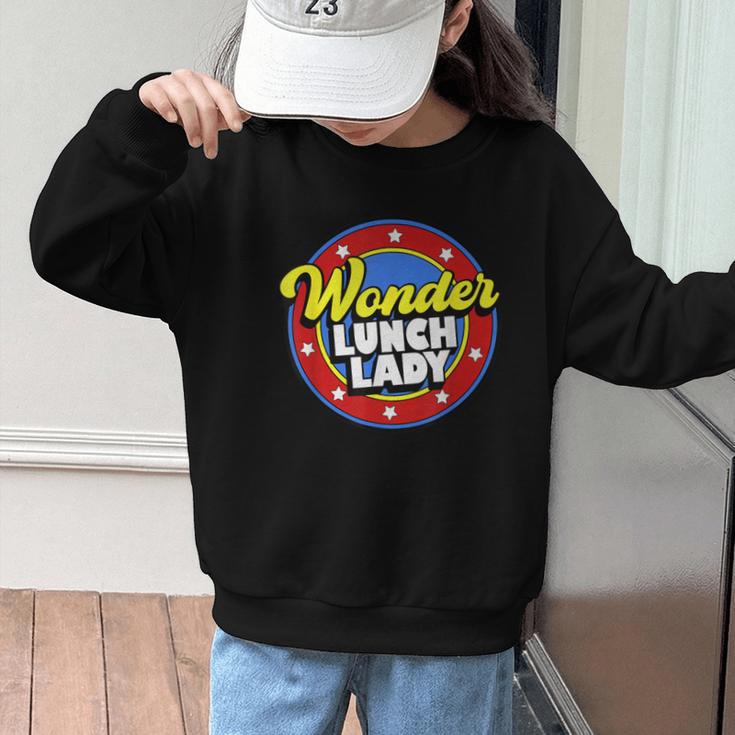 Wonder Lunch Lady Super Woman Power Superhero Back To School Graphic Kid Sweatshirt