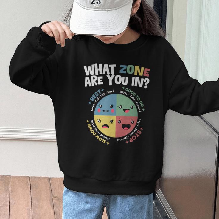 Zones Of Regulation School Counselor Back To School Emotion Graphic Kid Sweatshirt Zones Of Regulation School Counselor Back To School Emotion Graphic Kid Sweatshirt