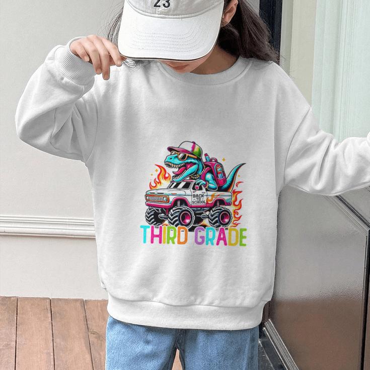 3rd Grade Back To School Kids Ready To Crush Third Grade Premium Tri-Blend Graphic Kid Sweatshirt