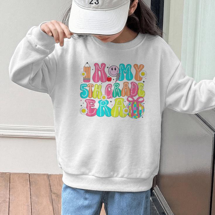 In My 5th Grade Era Coquette Bow Back To School Fifth Grade Graphic Kid Sweatshirt